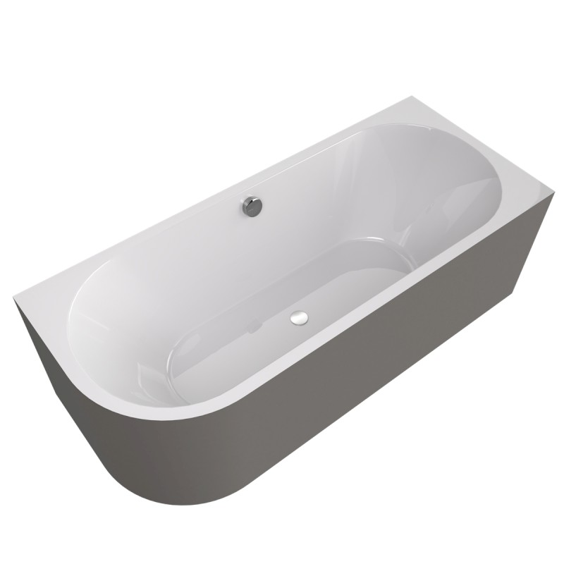 VIVA R MONOLITH asymetrická vana 170x75x60cm, bílá/agila 78119M.43