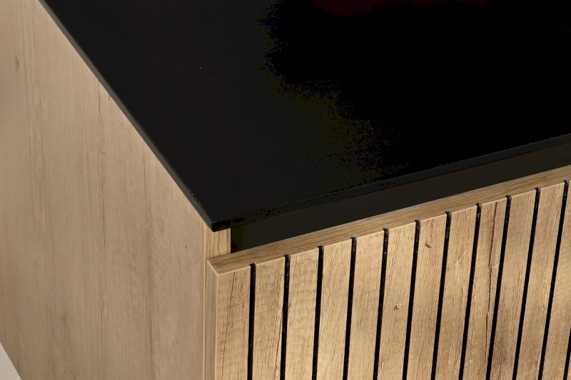 NELIO keramická deska Black 117,5x0,9x49,3cm, černá mat KD010B