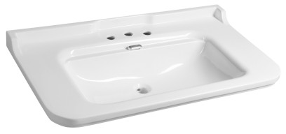 WALDORF keramické umyvadlo 100x55cm, 3 otvory, bílá 4142K1-3