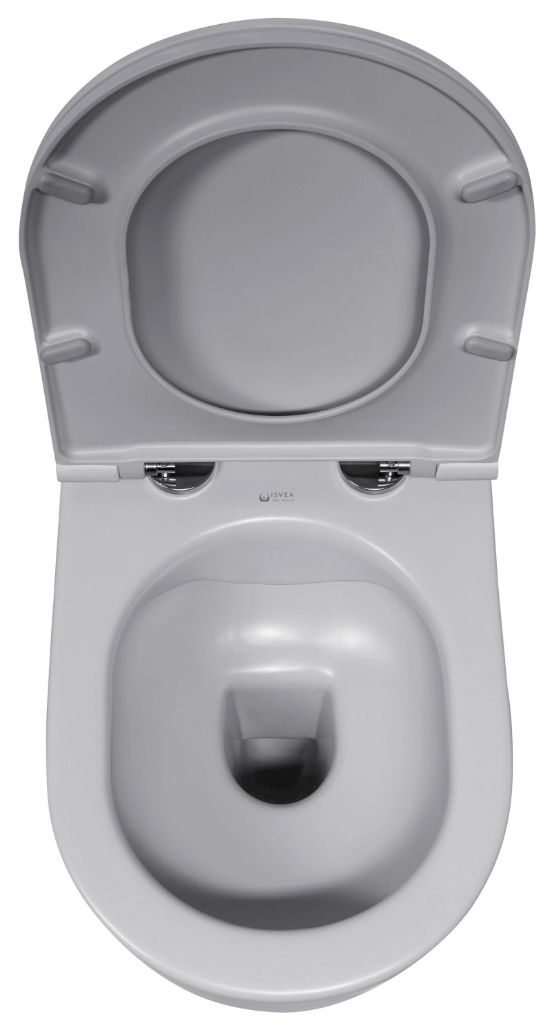 INFINITY závěsná WC mísa, Rimless, 36,5x53cm, stone grey 10NF02004-2V