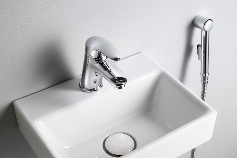 Stojánková umyvadlová baterie s bidetovou sprchou, chrom 1209-05