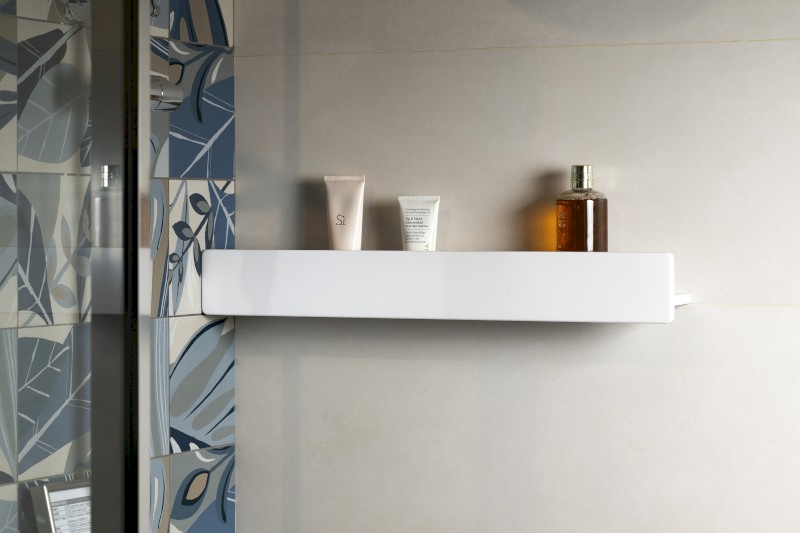 ABELINE police s hrazdou rockstone 600mm, bílá mat AB604-0101