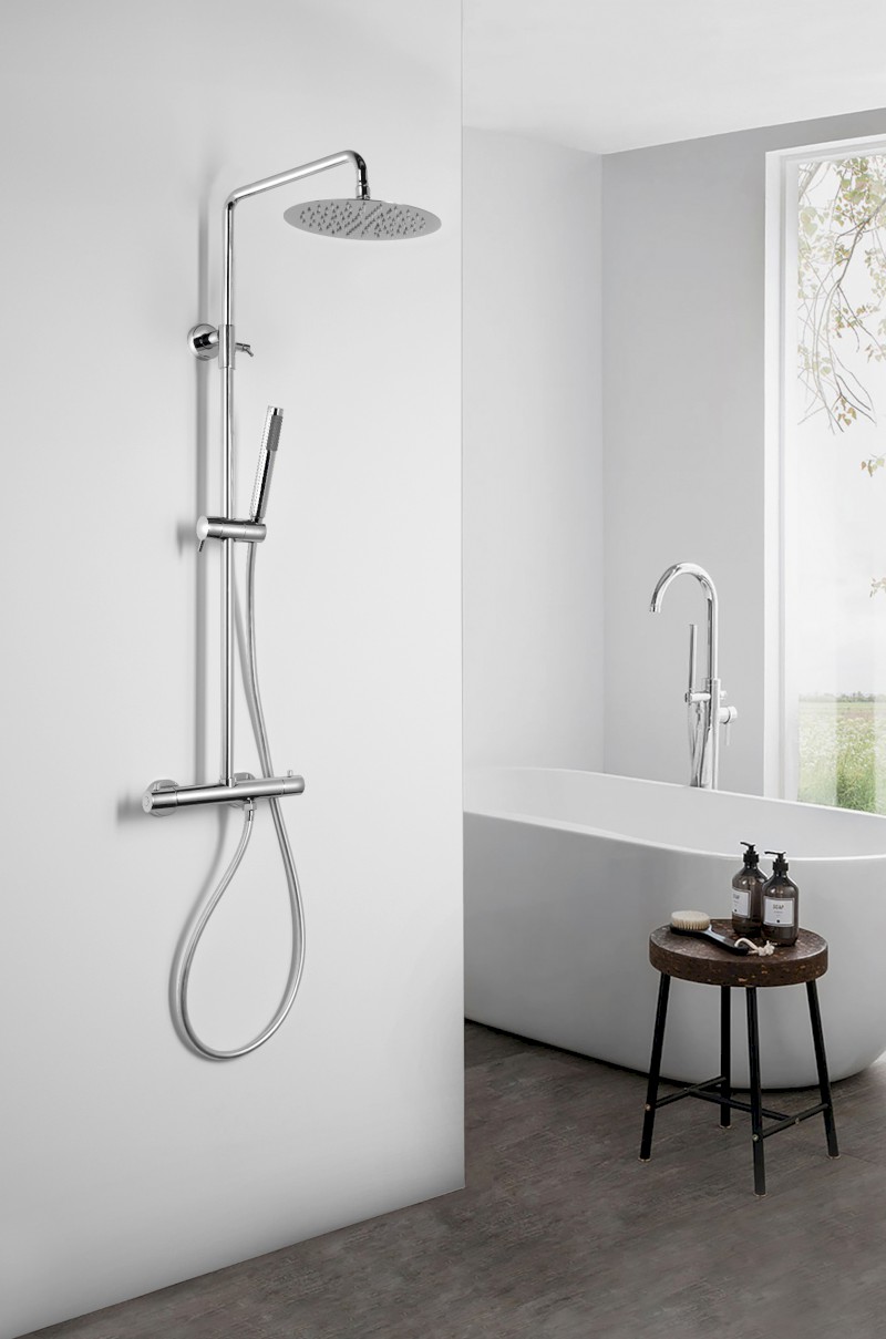 Sprchový sloup s termostatickou baterií, chrom KU139