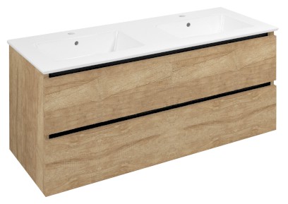 EZARA dvojumyvadlová skříňka 120x55x46cm, dub alabama EZ121-2222