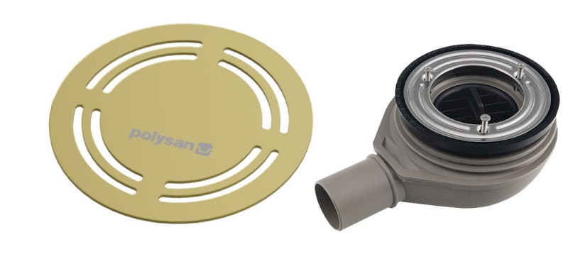 FLEXIA vaničkový sifon, průměr 90mm, DN40, kruhová krytka zlato 17783