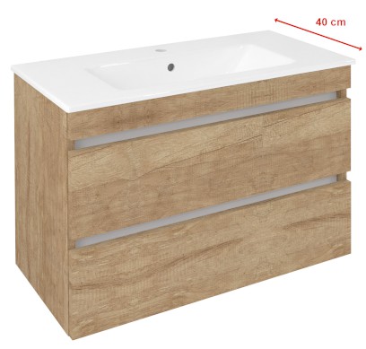 EZARA umyvadlová skříňka 78x54x39cm, dub alabama EZ792-2222