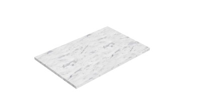 ALTACERAMICA keramická deska 80x2x49cm, 1 otvor pro sifon, mramor/bílá mat AC40435