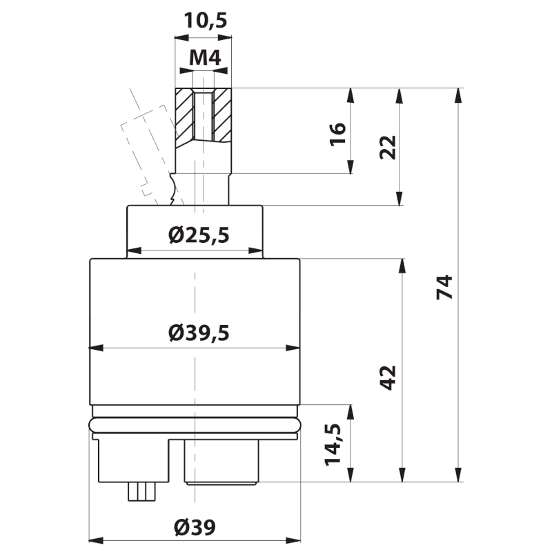 Směšovací kartuše 40mm, vysoká 405.235.1