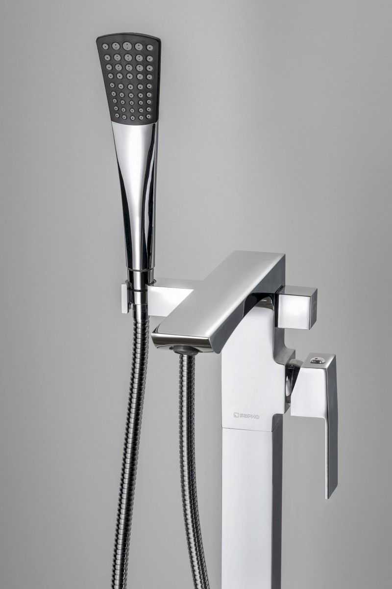 LATUS vanová baterie s připojením do podlahy, chrom 1102-10