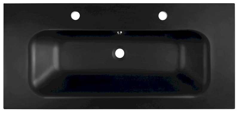 SIDRA dvojumyvadlo, litý mramor, 101x46cm, černá mat SD101B-2