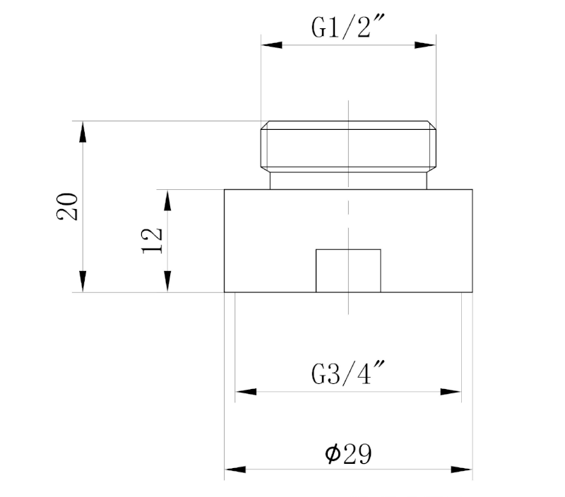 Mosazná přechodka 3/4