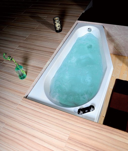 TIGRA L asymetrická vana 170x80x46cm, bílá 90111