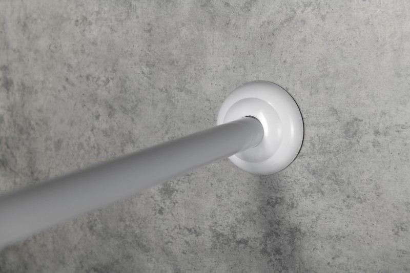 Závěsová tyč rohová 90x90cm, hliník, bílá AC9090