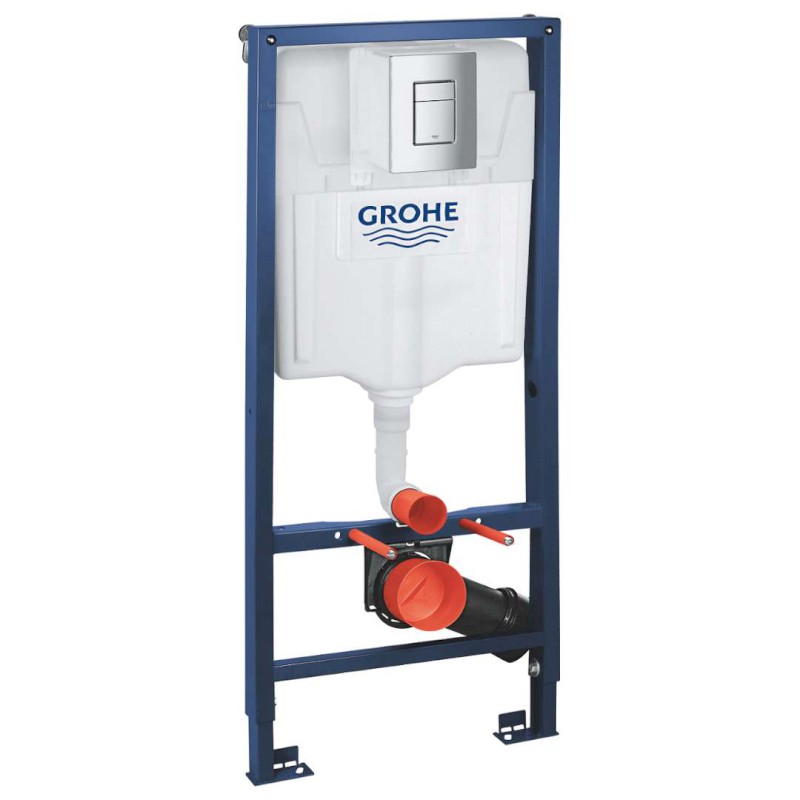 Rapid SL Předstěnový instalační set pro závěsné WC, výška 1,13 m, ovládací tlačítko Skate Cosmopolitan, chrom GROHE 38772001