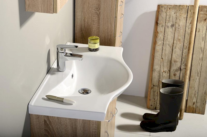 KERAMIA FRESH umyvadlová skříňka 74,5x74x34,7cm, dub platin 50083