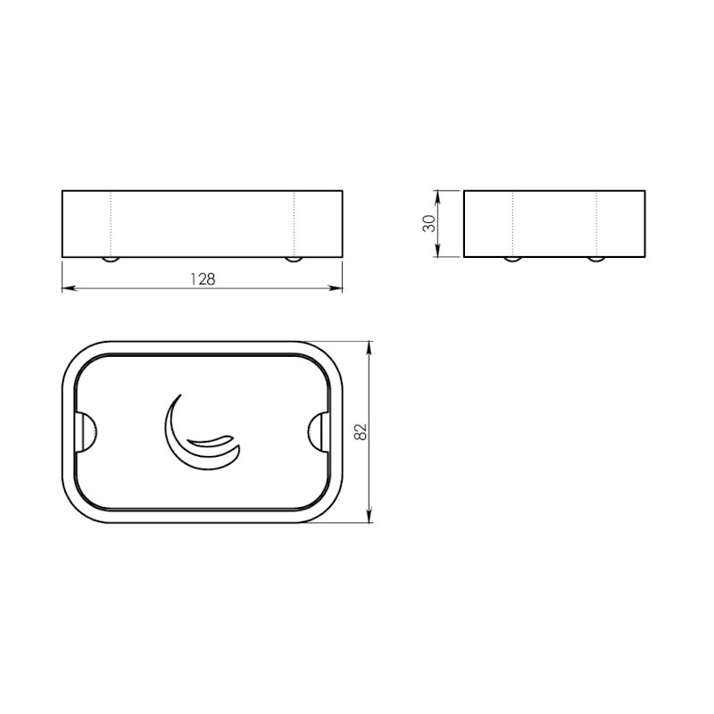 NINFEA mýdlenka na postavení, bílá/bambus 131102