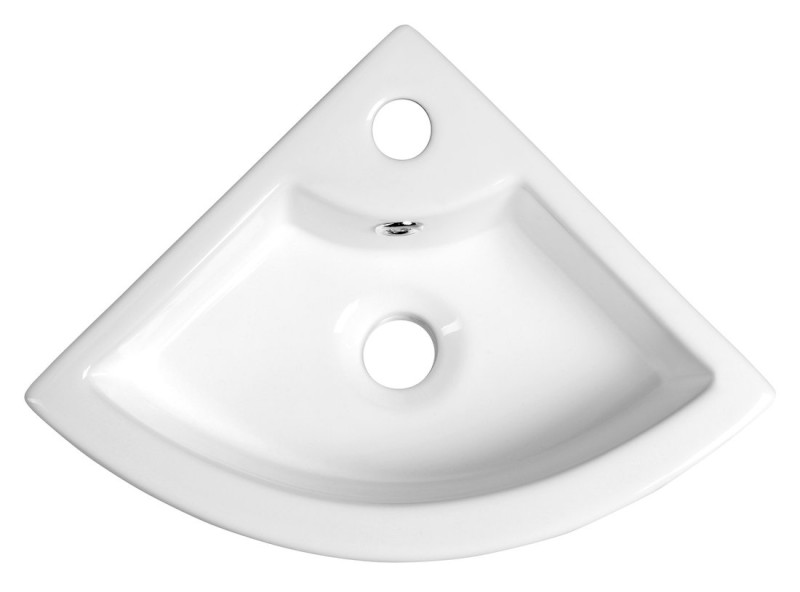 GYNT keramické umyvadlo, rohové, 33x33 cm, bílá AR154