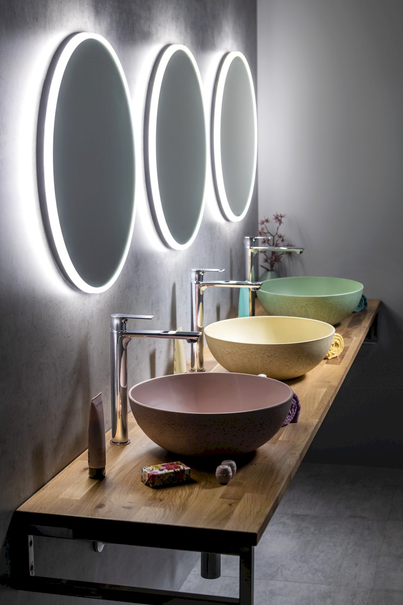 VISO kulaté zrcadlo s LED osvětlením ø 80cm VS080