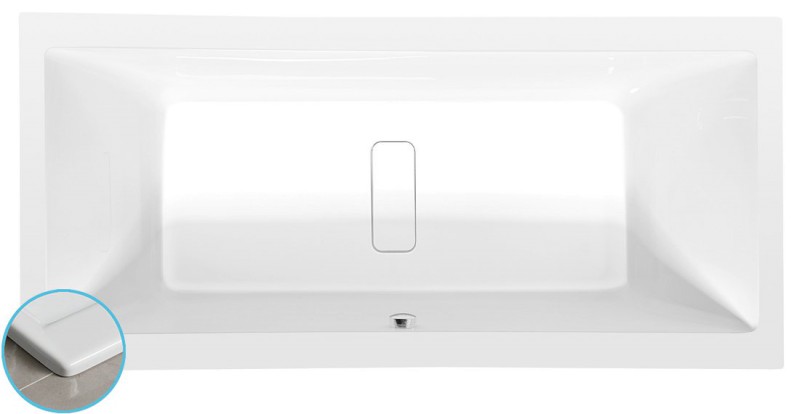 MARLENE SLIM obdélníková vana 190x90x48cm, bílá 71607S