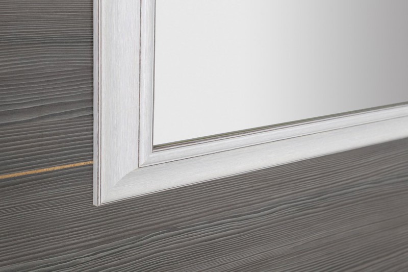 AMBIENTE zrcadlo v dřevěném rámu 72x92cm, starobílá NL705