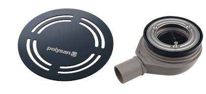 FLEXIA vaničkový sifon, průměr 90mm, DN40, kruhová krytka gun metal 17784