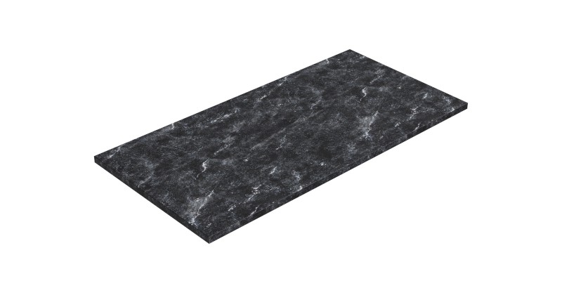 ALTACERAMICA keramická deska 100x2x49cm, 1 otvor pro sifon, mramor/černá mat AC40236