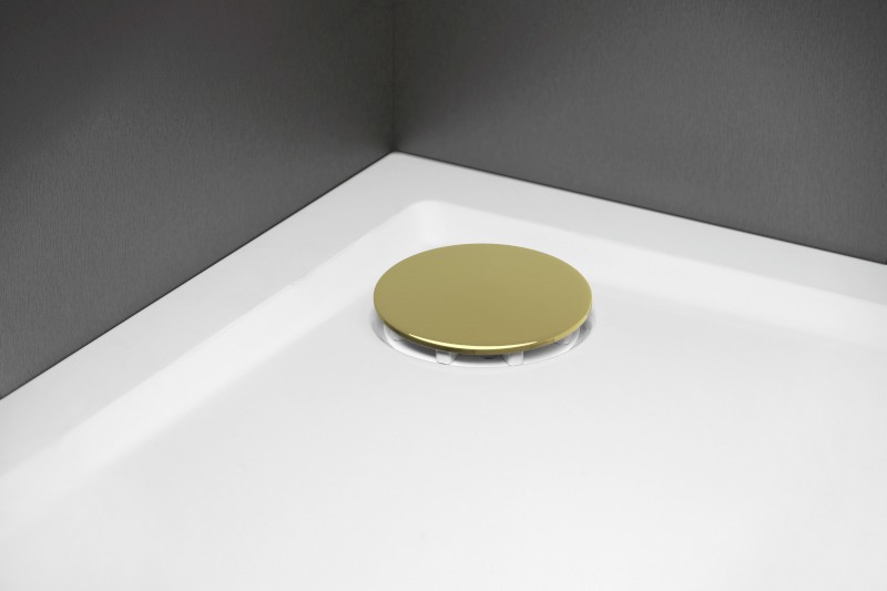 Vaničkový sifon, průměr 90mm, DN40, krytka zlato 17911G