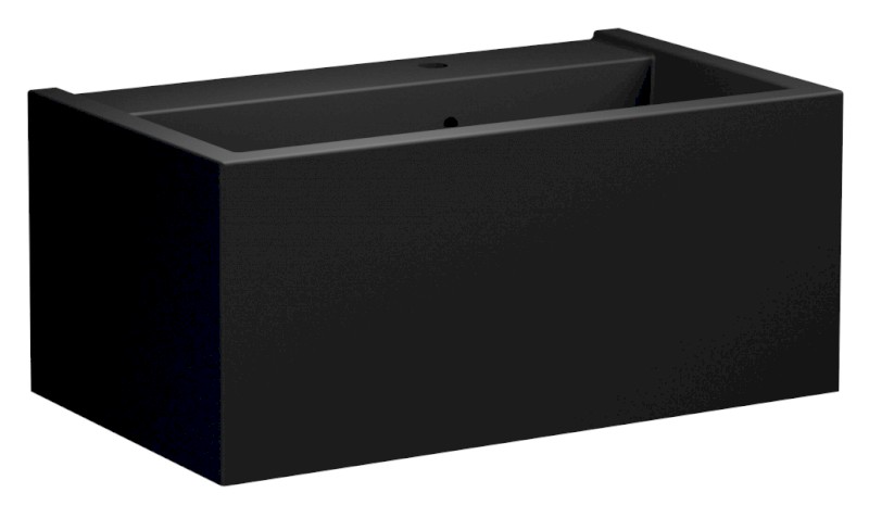 KANAAL keramické umyvadlo 80x46,5cm, černá mat 574131