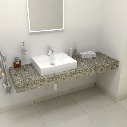 TAILOR rockstone deska 150x50 cm, provedení límce L TR150L