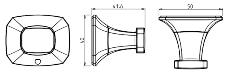 AIDA háček, balení 2 ks, chrom AI001