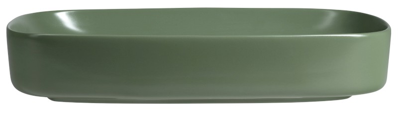 MATTEO keramické umyvadlo na desku 65x40cm, zelená mat 3064-128