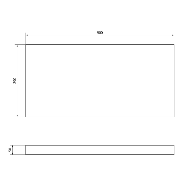 AVICE deska pod umyvadlo 90x39cm, tl.5cm, cement AV997