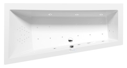 ANDRA L hydromasážní vana, 170x90x45cm, Highline Hydro-Air, chrom 81111.6010