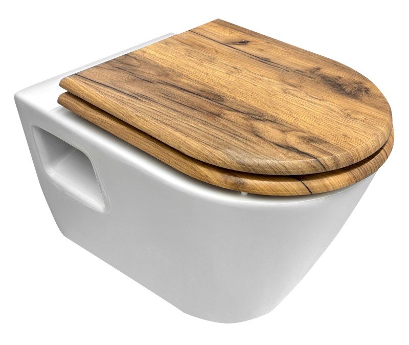 WC sedátko, Soft Close, dub 1705-20