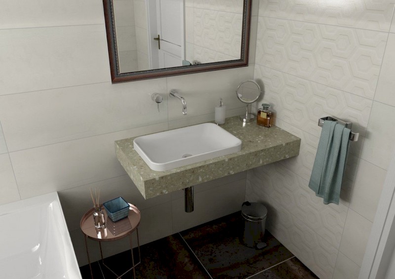 TAILOR rockstone deska 100x50 cm, provedení límce L TR100L