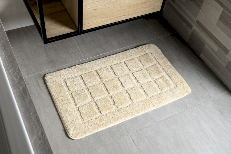 DELHI Koupelnová předložka 50x80cm s protiskluzem, 100% polyester, béžová 1712311