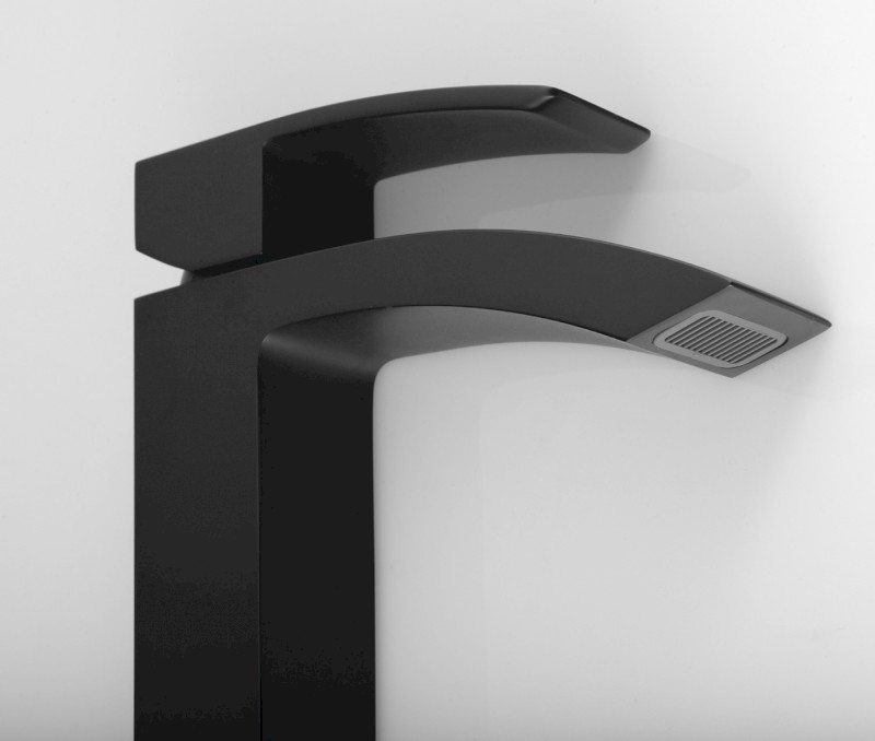 GINKO 25 stojánková umyvadlová baterie vysoká, černá mat 1101-04B