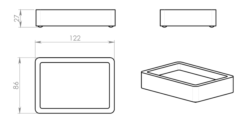 ARIES mýdlenka na postavení, antracit AR1185