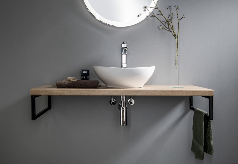 Keramické umyvadlo na desku, 42x34cm, bílá 49412