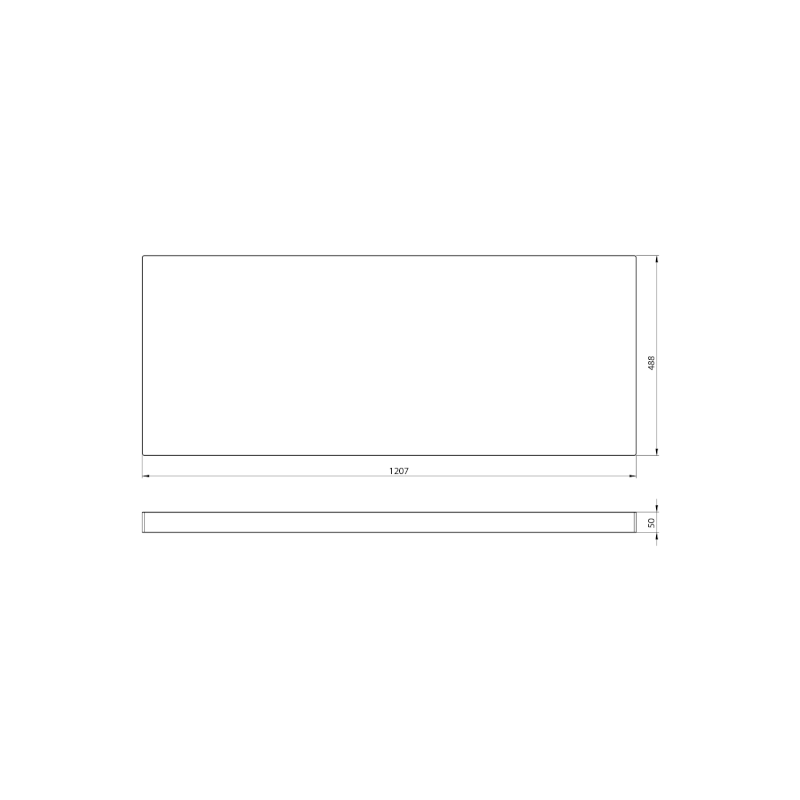 AVICE deska pod umyvadlo 120,7x48,8cm, tl.5cm, dub rover AV045