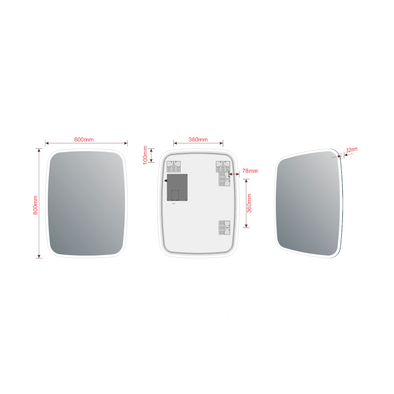 TONG zrcadlo s LED osvětlením 60x80cm TN6080