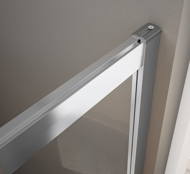 BORG čtvercová sprchová zástěna 800x800x1950 mm, čiré sklo 751.180.1