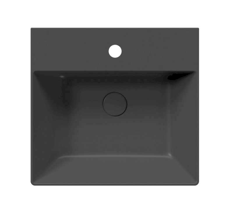 KUBE X keramické umyvadlo 50x47cm, černá mat 9430126