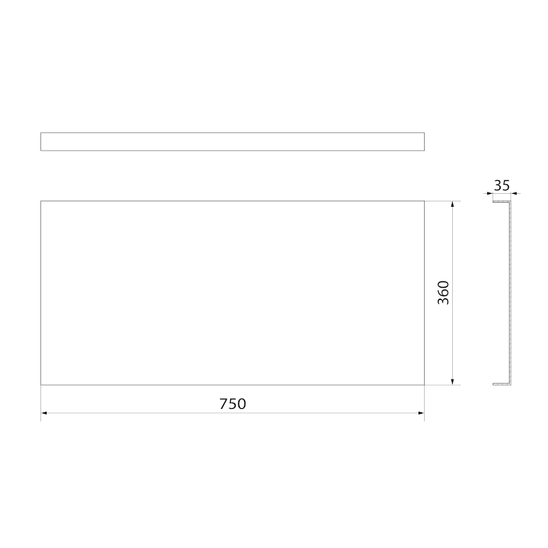 DEEP PLAIN boční panel 75x36cm 89746