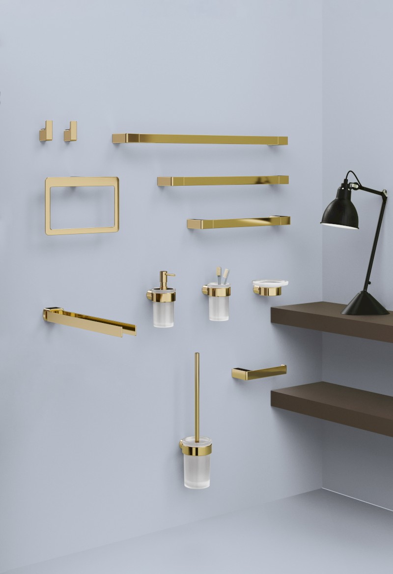 PIRENEI držák ručníků 350mm, zlato PI213587