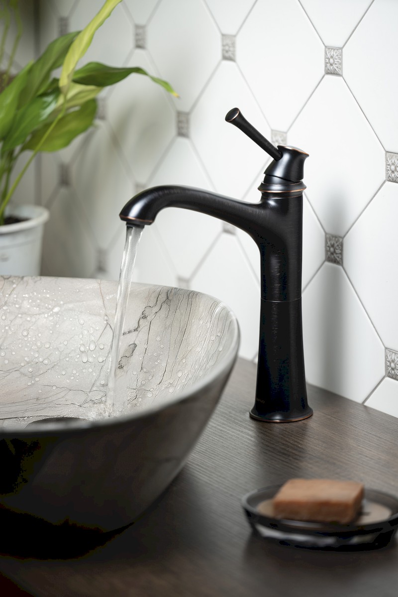 CLASSIC stojánková umyvadlová baterie vysoká, olejem gumovaný bronz AZ006WB