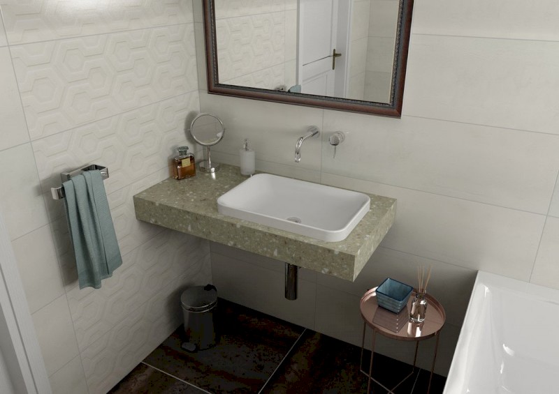 TAILOR rockstone deska 80x50 cm, provedení límce R TR080R