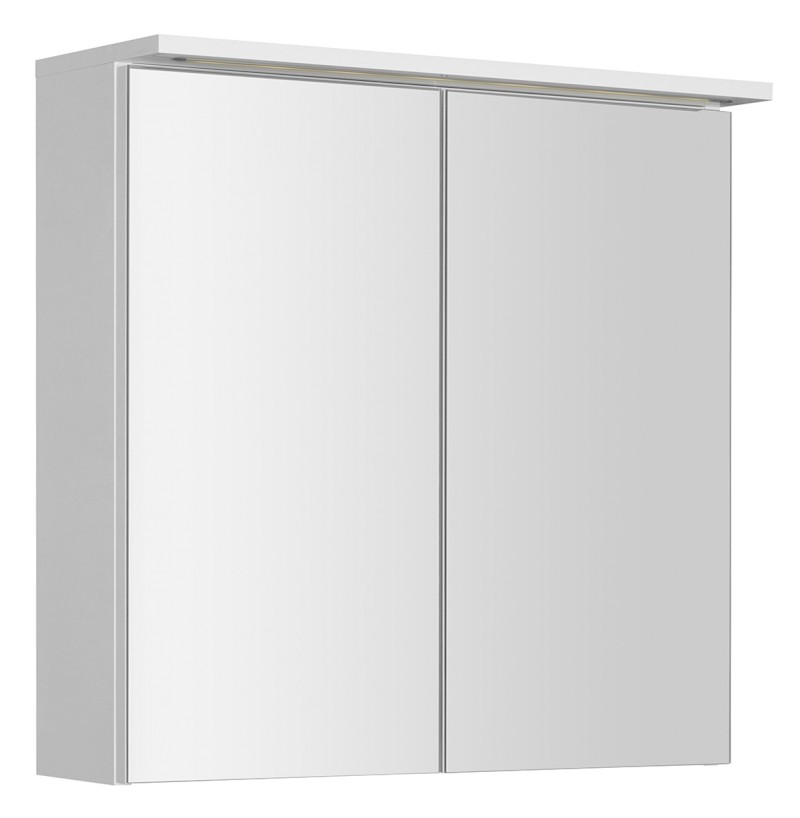 KAWA STRIP galerka s LED osvětlením 70x70x22cm, bílá WGL70S