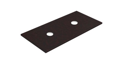 ALTACERAMICA keramická deska 100x2x49cm, 2 otvory pro sifon, mramor/červená mat AC40337