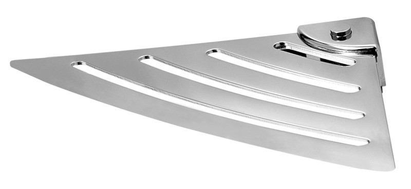 Rohová police do sprchy, 178x178 mm, oblá, ABS/nerez lesk ES80